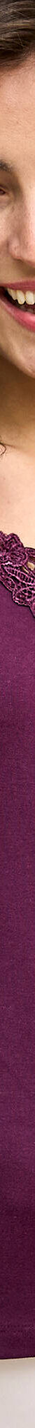 T-shirt chaleur manches courtes col en dentelle - lot de 2 (prune) T-shirt chaleur manches courtes col en dentelle - lot de 2 (prune)